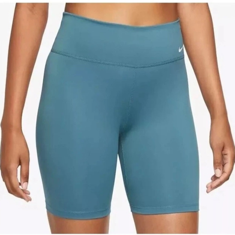 Nike Women's Teal Bike Shorts - Picture 2 of 4